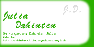 julia dahinten business card